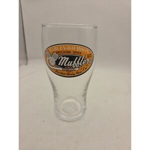 Harley Davidson 6" Tall Beer Glass 14 oz Muffler Logo Mug Harley  Motorcycle
